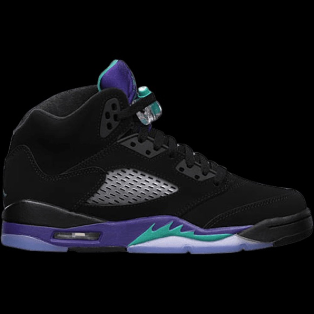 Jordan GS WORN Grape 5s Black
